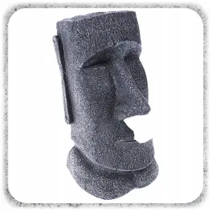 POJEMNIK NA CHUSTECZKI FIGURKA MOAI ŻYWICA 32 CM DEKORACJA DYSPENSER LOFT