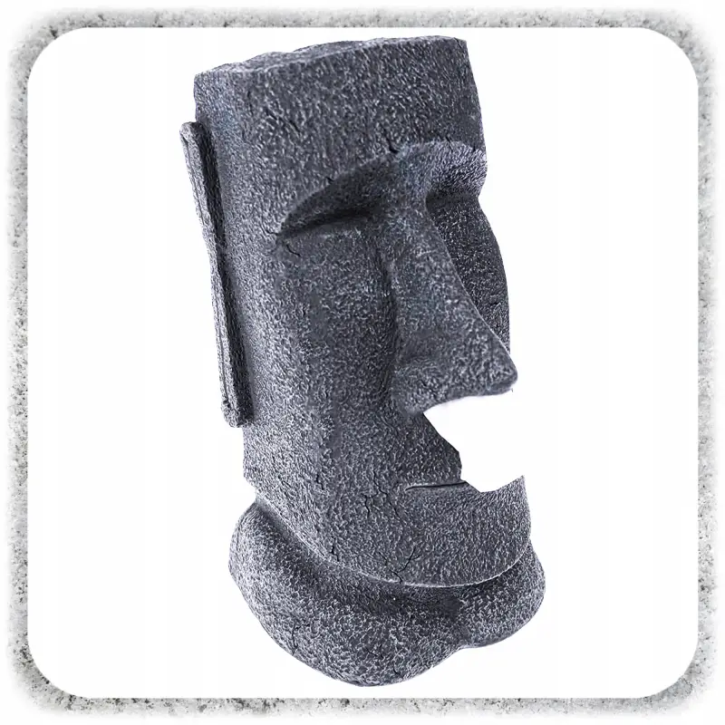 POJEMNIK NA CHUSTECZKI FIGURKA MOAI ŻYWICA 32 CM DEKORACJA DYSPENSER LOFT