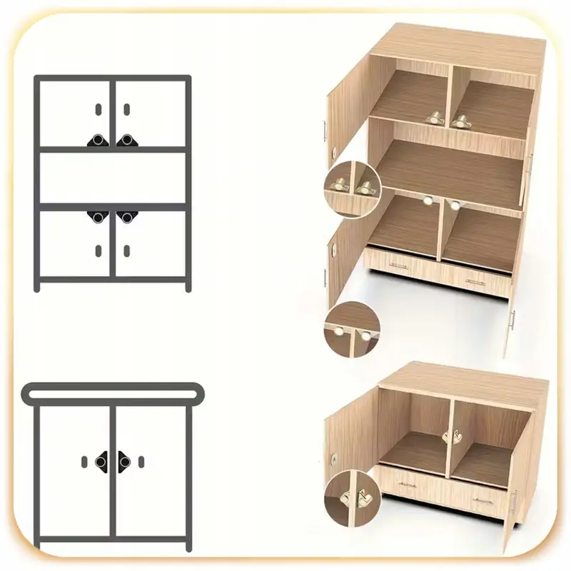 5x MAGNES DO SZAFEK DRZWI SZUFLAD ZATRZASK MAGNETYCZNY NEODYMOWY ZAMEK