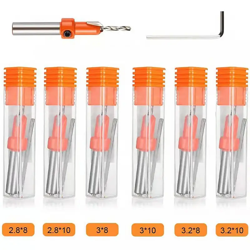 WIERTŁA Z POGŁĘBIACZEM GZYMKIEM FAZOWNIKIEM DO DREWNA GZYMKĄ ZESTAW 6SZT