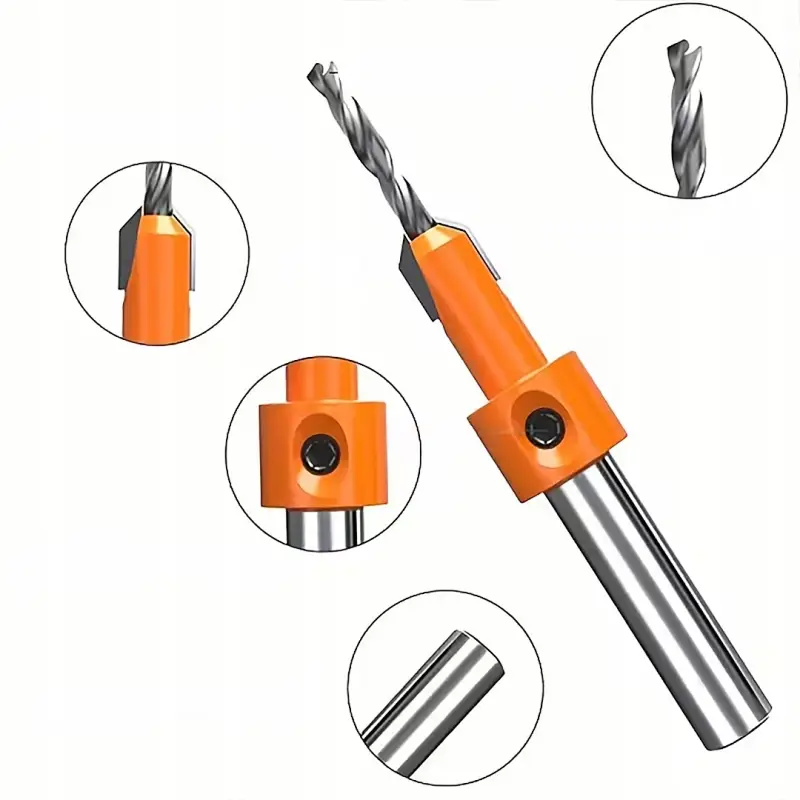 WIERTŁA Z POGŁĘBIACZEM GZYMKIEM FAZOWNIKIEM DO DREWNA GZYMKĄ ZESTAW 6SZT