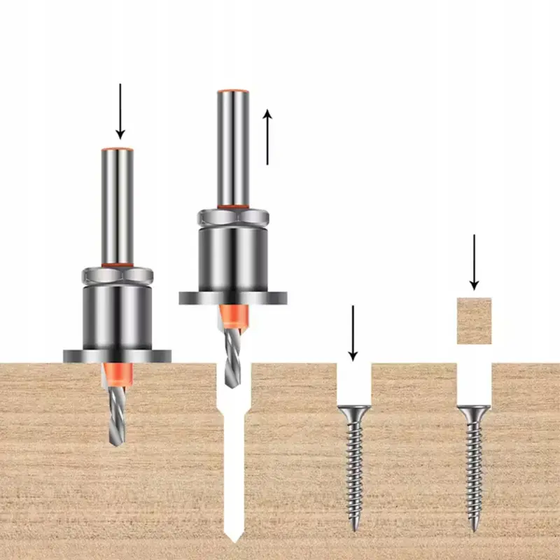 WIERTŁA Z POGŁĘBIACZEM GZYMKIEM FAZOWNIKIEM DO DREWNA GZYMKĄ ZESTAW 6SZT
