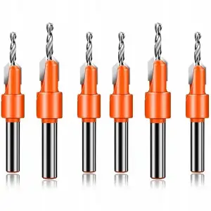 WIERTŁA Z POGŁĘBIACZEM GZYMKIEM FAZOWNIKIEM DO DREWNA GZYMKĄ ZESTAW 6SZT