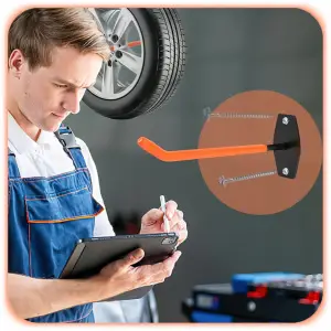 STALOWE ŚCIENNE WIESZAKI NA OPONY KOŁA ROWER NARZĘDZIA ZESTAW 8SZT DO 60 KG