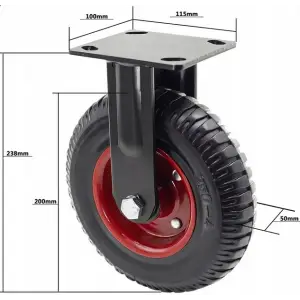 4X KÓŁKO JEZDE ZESTAW 2 OBROTOWE 2 STAŁE DO WÓZKA KOŁO GUMOWE 200MM 930KG