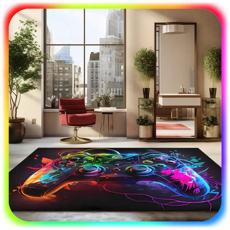 DYWAN DLA GRACZA GAMINGOWY ANTYPOŚLIZGOWY MŁODZIEŻOWY 120x160 CM PAD GAMER