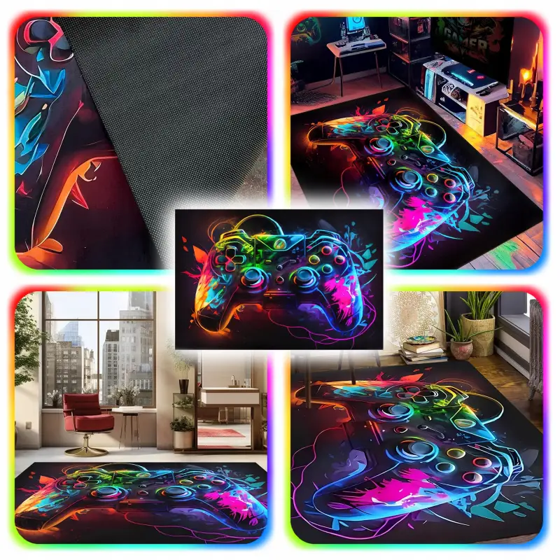 DYWAN DLA GRACZA GAMINGOWY ANTYPOŚLIZGOWY MŁODZIEŻOWY 120x160 CM PAD GAMER