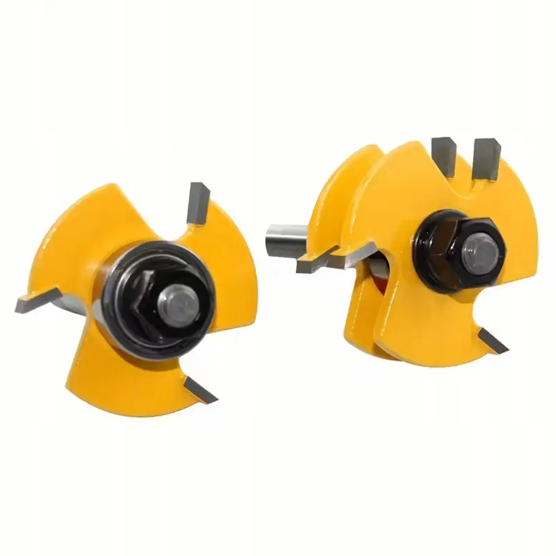 FREZ DO POŁĄCZEŃ PIÓRO WPUSTÓW ROWKÓW OBRÓBKI DREWNA TRZEPIEŃ 8 MM ZESTAW 2