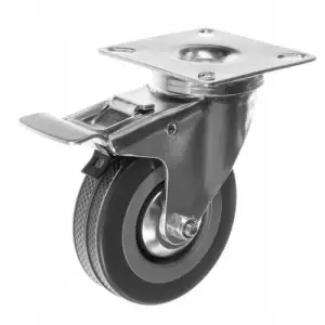 4x KÓŁKO 2 Z HAMULCEM CICHE KÓŁKA KOŁO JEZDNE SKRĘTNE OBROTOWE 75MM 220KG