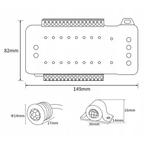 STEROWNIK SCHODOWY LED PIR KASKADOWY 16 STOPNI SCHODÓW 240W 12-24V CZUJNIK