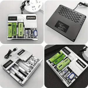 UNIWERSALNA SZYBKA ŁADOWARKA DO AKUMULATORKÓW BATERII 7 GNIAZD AAA USB