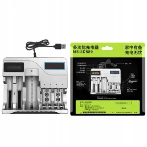 UNIWERSALNA SZYBKA ŁADOWARKA DO AKUMULATORKÓW BATERII 7 GNIAZD AAA USB