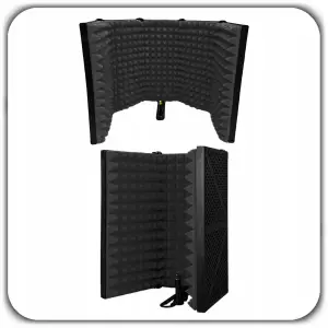 KABINA AKUSTYCZNA 5-PANELOWA CZARNA ŚCIANKA OSŁONA DO TŁUMIENIA DŹWIĘKÓW