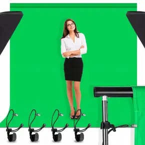 GREEN SCREEN ZIELONE TŁO MATERIAŁOWE 3x2m FOTOGRAFICZNE NIEWIDZIALNY EKRAN