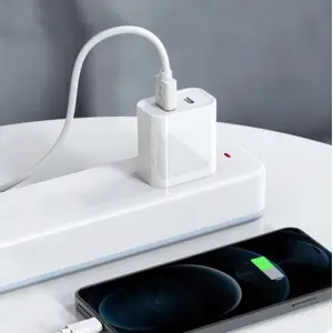 ŁADOWARKA + KABEL 3W1 USB-C IPHONE 1,2M BIAŁA KOSTKA SZYBKA SIECIOWA ZESTAW