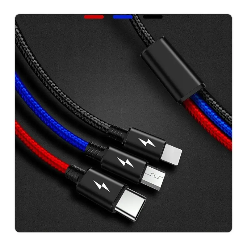 ŁADOWARKA + KABEL 3W1 USB-C IPHONE 1,2M BIAŁA KOSTKA SZYBKA SIECIOWA ZESTAW