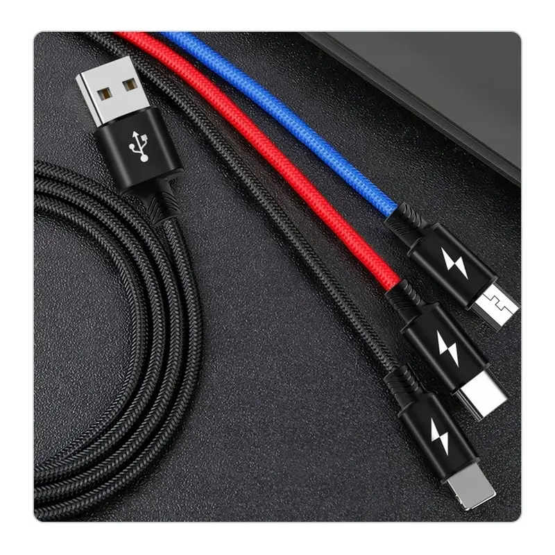 ŁADOWARKA + KABEL 3W1 USB-C IPHONE 1,2M BIAŁA KOSTKA SZYBKA SIECIOWA ZESTAW