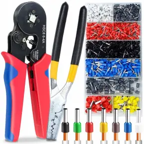 ZESTAW XXL 2x PRASKA ZACISKARKA TULEJEK 0,25–10mm 0,5-16mm +1800 KONEKTORÓW