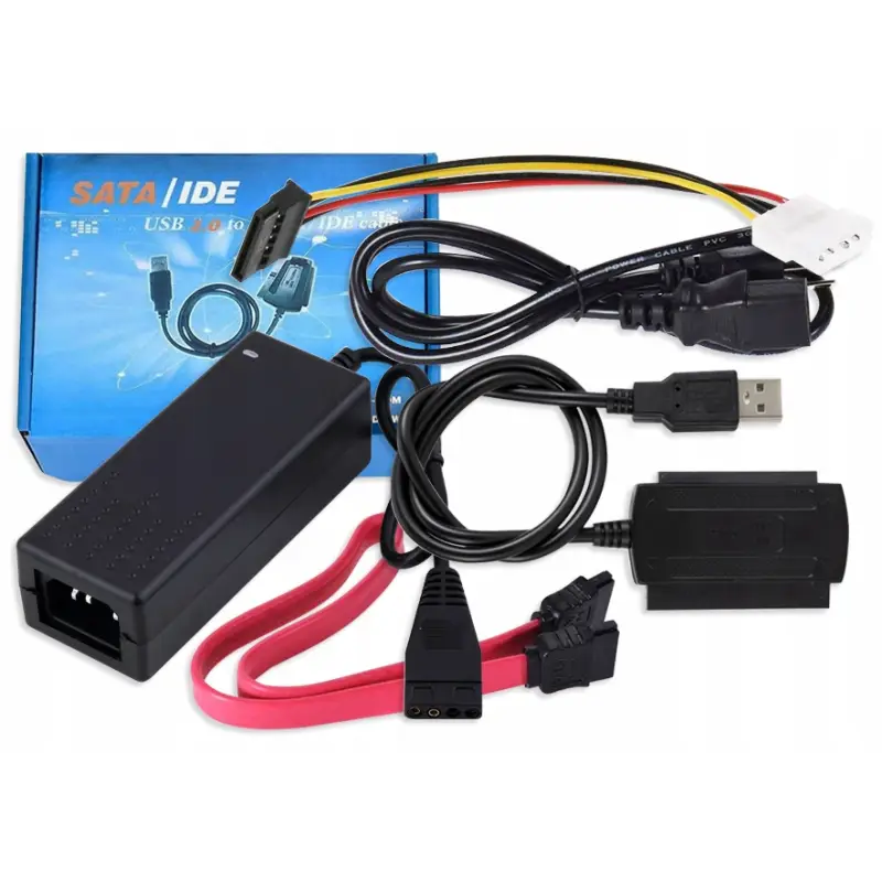 UNIWERSALNY ADAPTER USB DYSKÓW IDE 3,5'' 2,5'' SATA ATA ZASILACZ 2A
