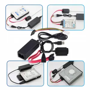UNIWERSALNY ADAPTER USB DYSKÓW IDE 3,5'' 2,5'' SATA ATA ZASILACZ 2A