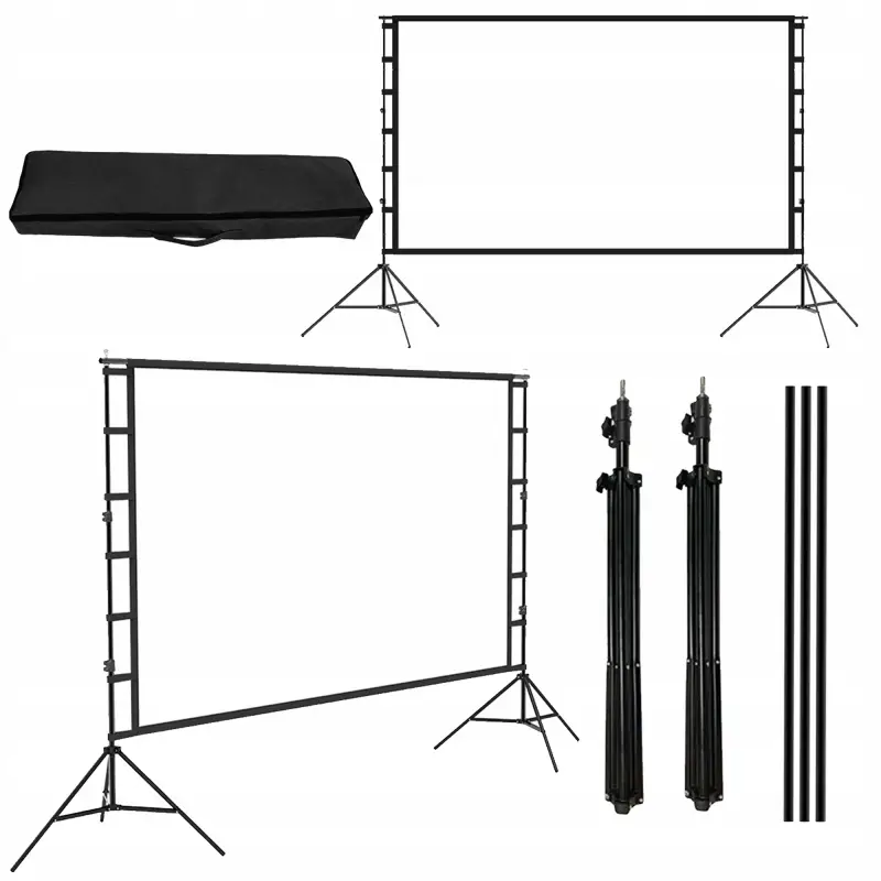 EKRAN PROJEKCYJNY ZE STATYWEM PRZENOŚNY DO RZUTNIKA PROJEKTORA 96" CALI