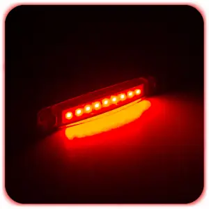 ZESTAW LAMPA OBRYSOWA LED OBRYSÓWKA 12 24V CZERWONA DIODY 10 SZT + PRZEWODY
