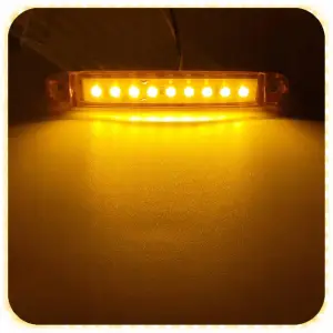 ZESTAW LAMPA OBRYSOWA LED OBRYSÓWKA 12 24V POMARAŃCZOWA DIODY 10 SZT