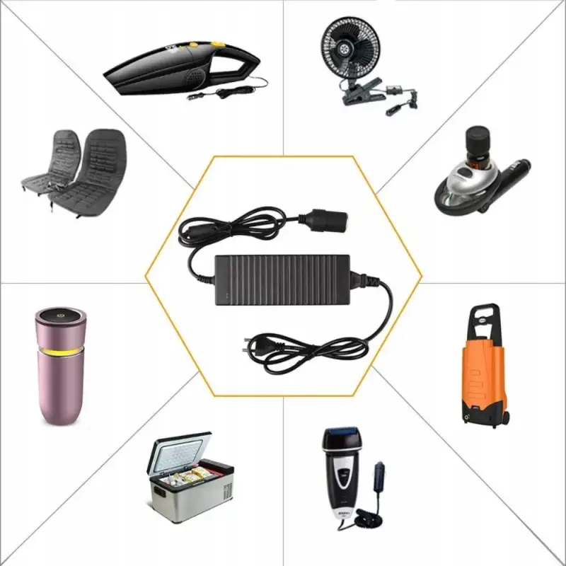 PRZETWORNICA REDUKTOR NAPIĘCIA ZAPALNICZKI PRZEJŚCIÓWKA ADAPTER 230V/12V