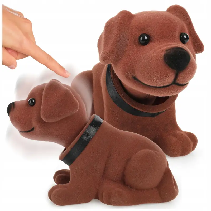 PIES Z KIWAJĄCĄ GŁOWĄ FIGURKA RETRO PSA JAMNIKA GADŻET PRL Z LAT 80 90 18CM