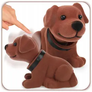 PIES Z KIWAJĄCĄ GŁOWĄ FIGURKA RETRO PSA JAMNIKA GADŻET PRL Z LAT 80 90 18CM