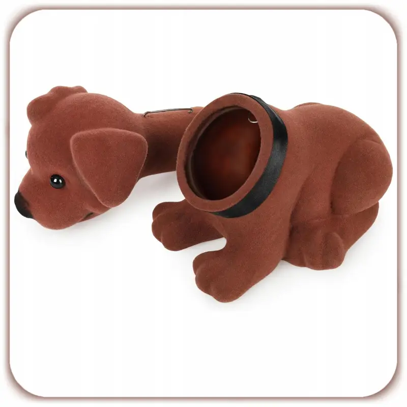 PIES Z KIWAJĄCĄ GŁOWĄ FIGURKA RETRO PSA JAMNIKA GADŻET PRL Z LAT 80 90 18CM