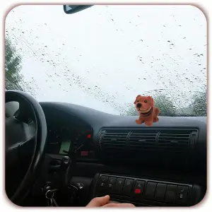 PIES Z KIWAJĄCĄ GŁOWĄ FIGURKA RETRO PSA JAMNIKA GADŻET PRL Z LAT 80 90 18CM