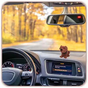 PIES Z KIWAJĄCĄ GŁOWĄ FIGURKA RETRO PSA JAMNIKA GADŻET PRL Z LAT 80 90 18CM