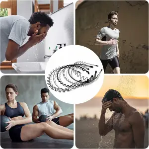 15 x OPASKA DO WŁOSÓW NA GŁOWĘ MĘSKA DAMSKA UNI METALOWE FALISTE ZESTAW XL