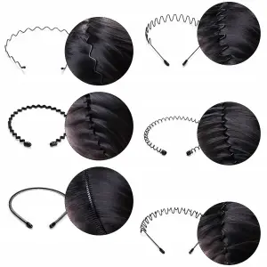 15 x OPASKA DO WŁOSÓW NA GŁOWĘ MĘSKA DAMSKA UNI METALOWE FALISTE ZESTAW XL