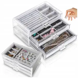 SZKATUŁKA NA BIŻUTERIĘ ZEGARKI DUŻY ORGANIZER PUDEŁKO KUFEREK ETUI PREZENT