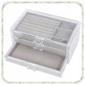 SZKATUŁKA NA BIŻUTERIĘ ZEGARKI DUŻY ORGANIZER PUDEŁKO KUFEREK ETUI PREZENT