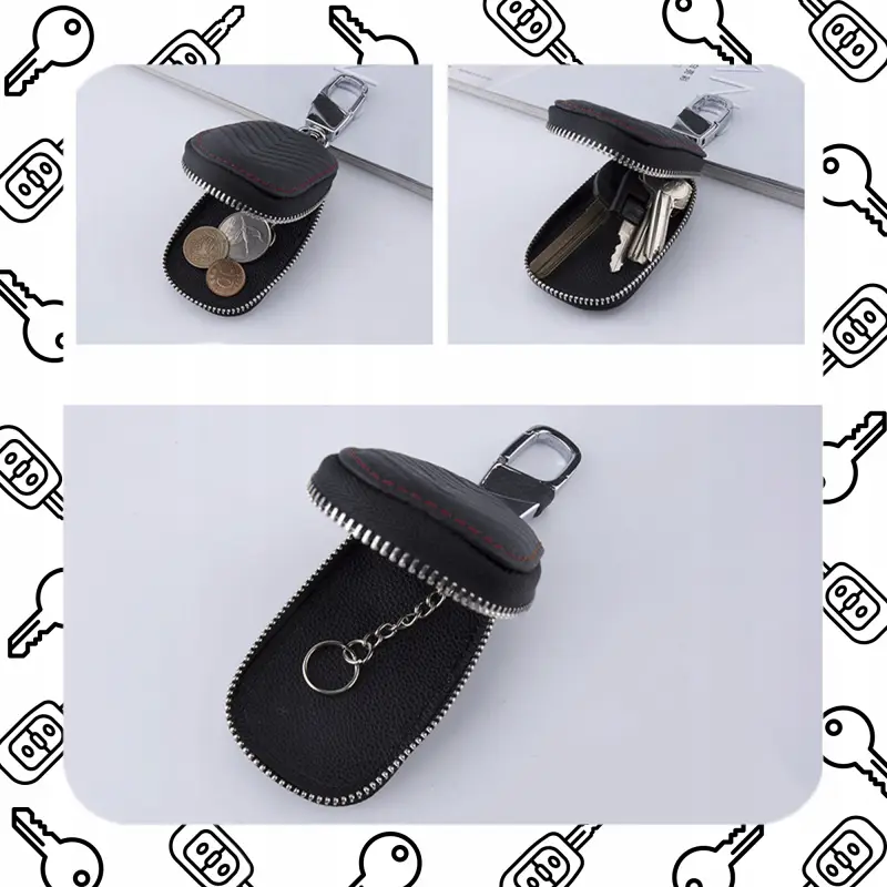 ETUI NA KLUCZE DO DOMU Pokrowiec na Kluczyk Samochodu SKÓRZANE Eleganckie