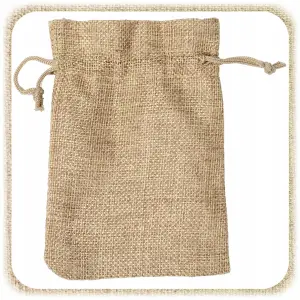 WORECZKI JUTOWE ZE SZNURKIEM 13x18cm Z JUTY LNIANE ZIOŁA PREZENTY ECO 10SZT
