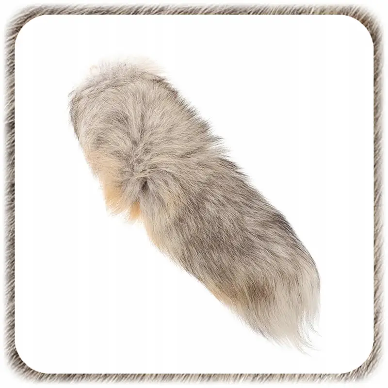 BRELOK ZAWIESZKA PUCHATY OGON BRELOCZEK WILK LIS FUTRZAK OZDOBA KLUCZY 45cm