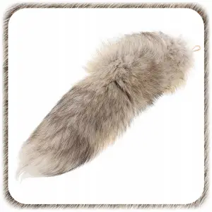 BRELOK ZAWIESZKA PUCHATY OGON BRELOCZEK WILK LIS FUTRZAK OZDOBA KLUCZY 45cm