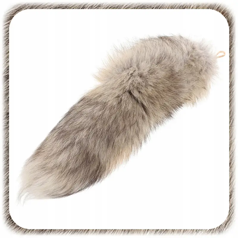 BRELOK ZAWIESZKA PUCHATY OGON BRELOCZEK WILK LIS FUTRZAK OZDOBA KLUCZY 45cm