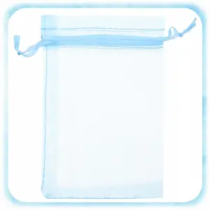 WORECZKI Z ORGANZY KOMUNIA CHRZEST PODZIĘKOWANIA TOREBKI BŁĘKITNE 100 SZT