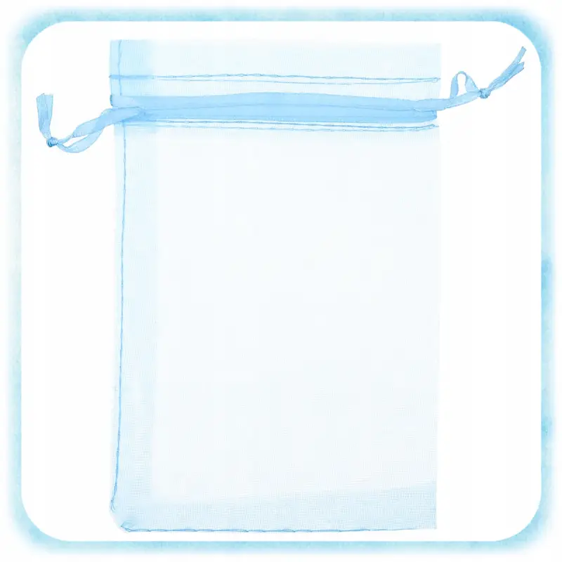 WORECZKI Z ORGANZY KOMUNIA CHRZEST PODZIĘKOWANIA TOREBKI BŁĘKITNE 100 SZT