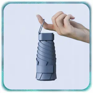 MINI SKŁADANY PARASOL MANUALNY KIESZONKOWY KOMPAKTOWY ETUI NIEBIESKI