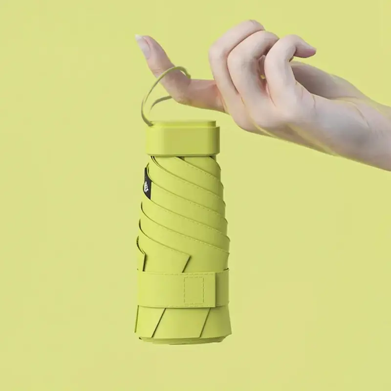MINI SKŁADANY PARASOL MANUALNY KIESZONKOWY KOMPAKTOWY ETUI ZIELONY