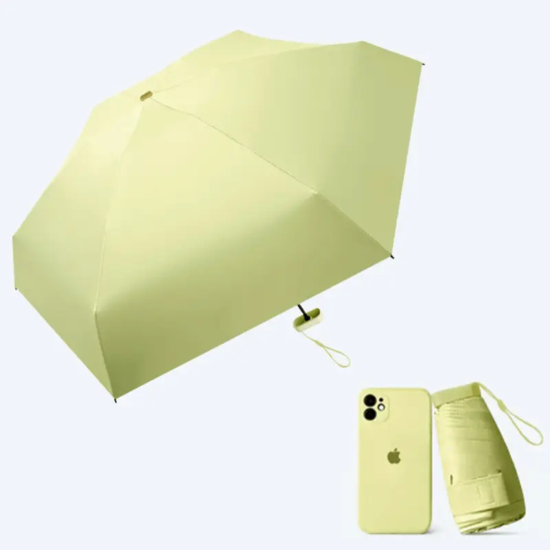 MINI SKŁADANY PARASOL MANUALNY KIESZONKOWY KOMPAKTOWY ETUI ZIELONY