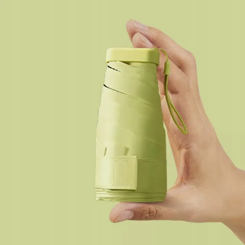 MINI SKŁADANY PARASOL MANUALNY KIESZONKOWY KOMPAKTOWY ETUI ZIELONY