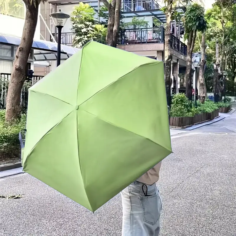 MINI SKŁADANY PARASOL MANUALNY KIESZONKOWY KOMPAKTOWY ETUI ZIELONY