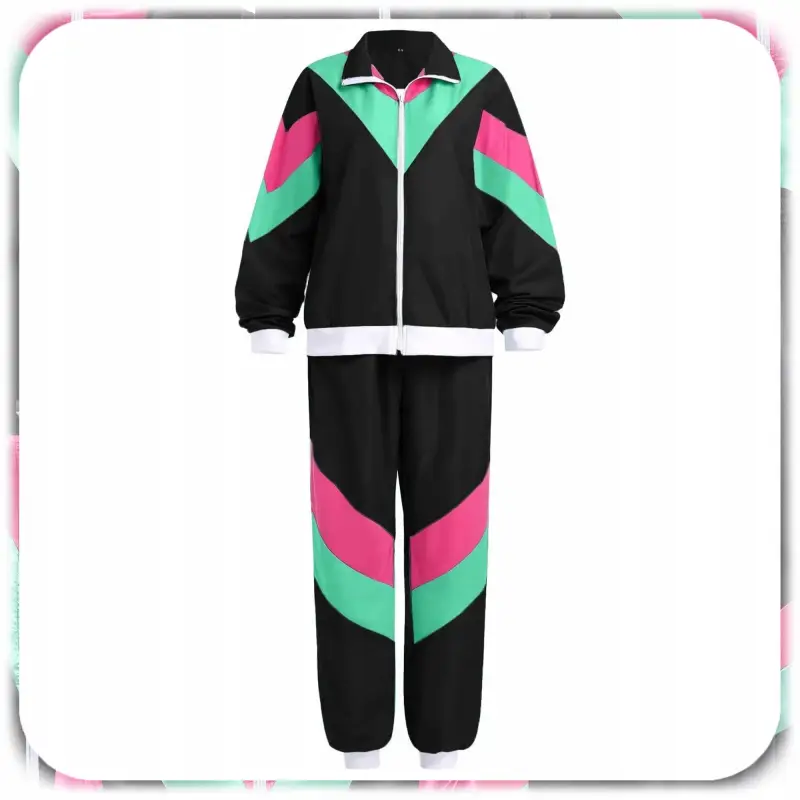 DRES STRÓJ PRZEBRANIE LATA 80 I 90 RETRO DISCO KOSTIUM ROZMIAR L CZARNY